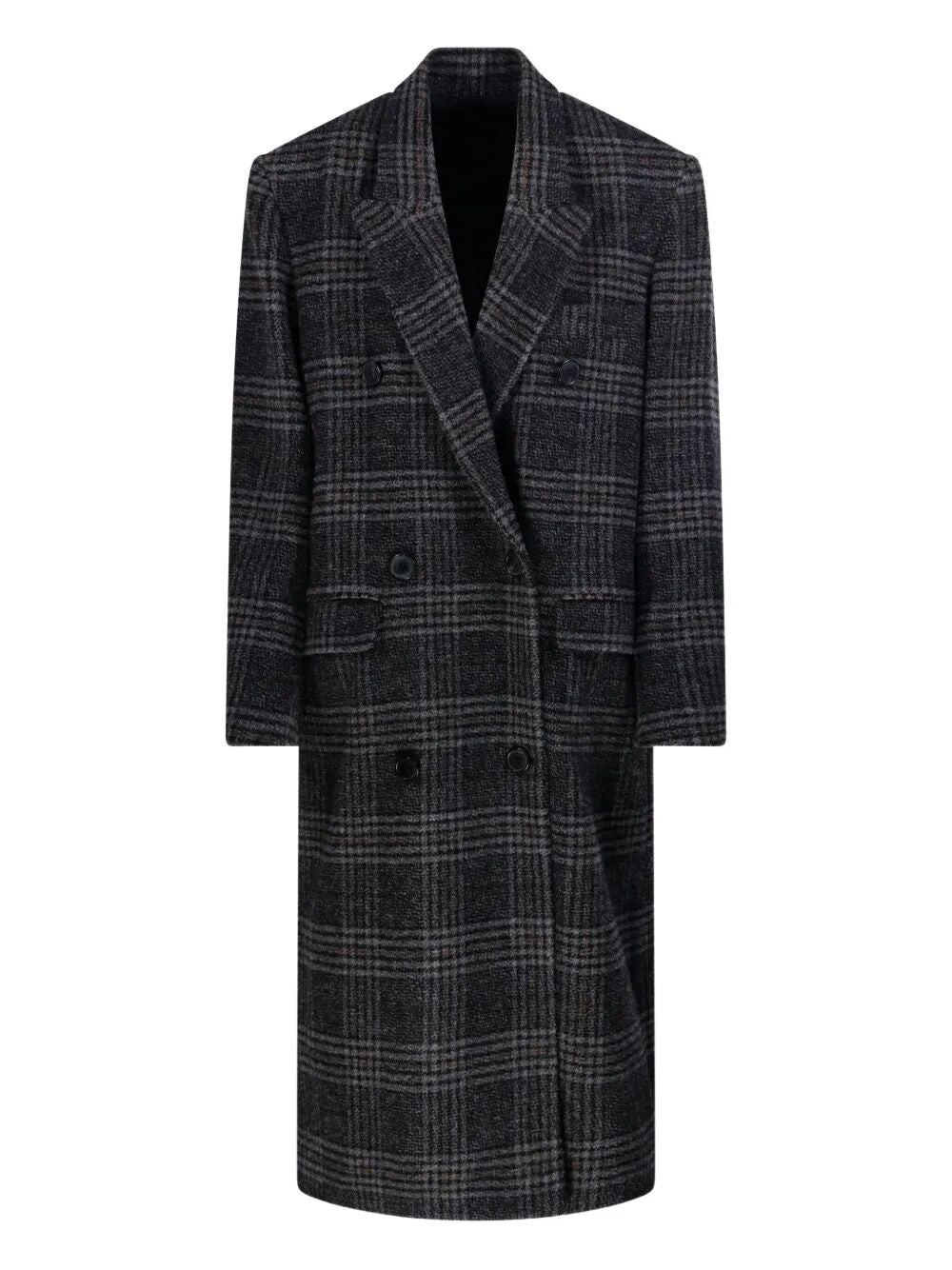 ISABEL MARANT ETOILE Lexana Long Check Wool Jacket for Women