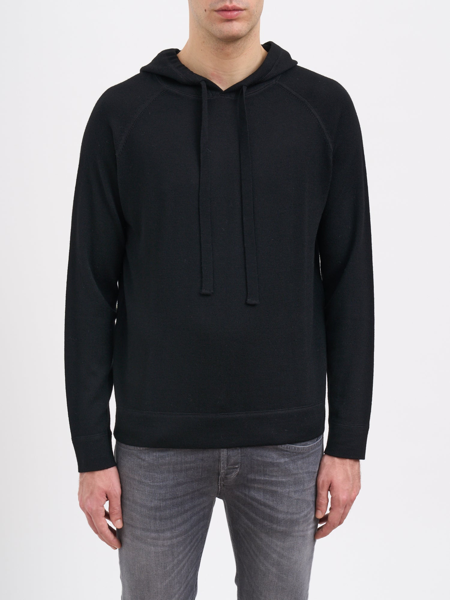 PAOLO PECORA Men's Wool Sweater with Hood - Size M