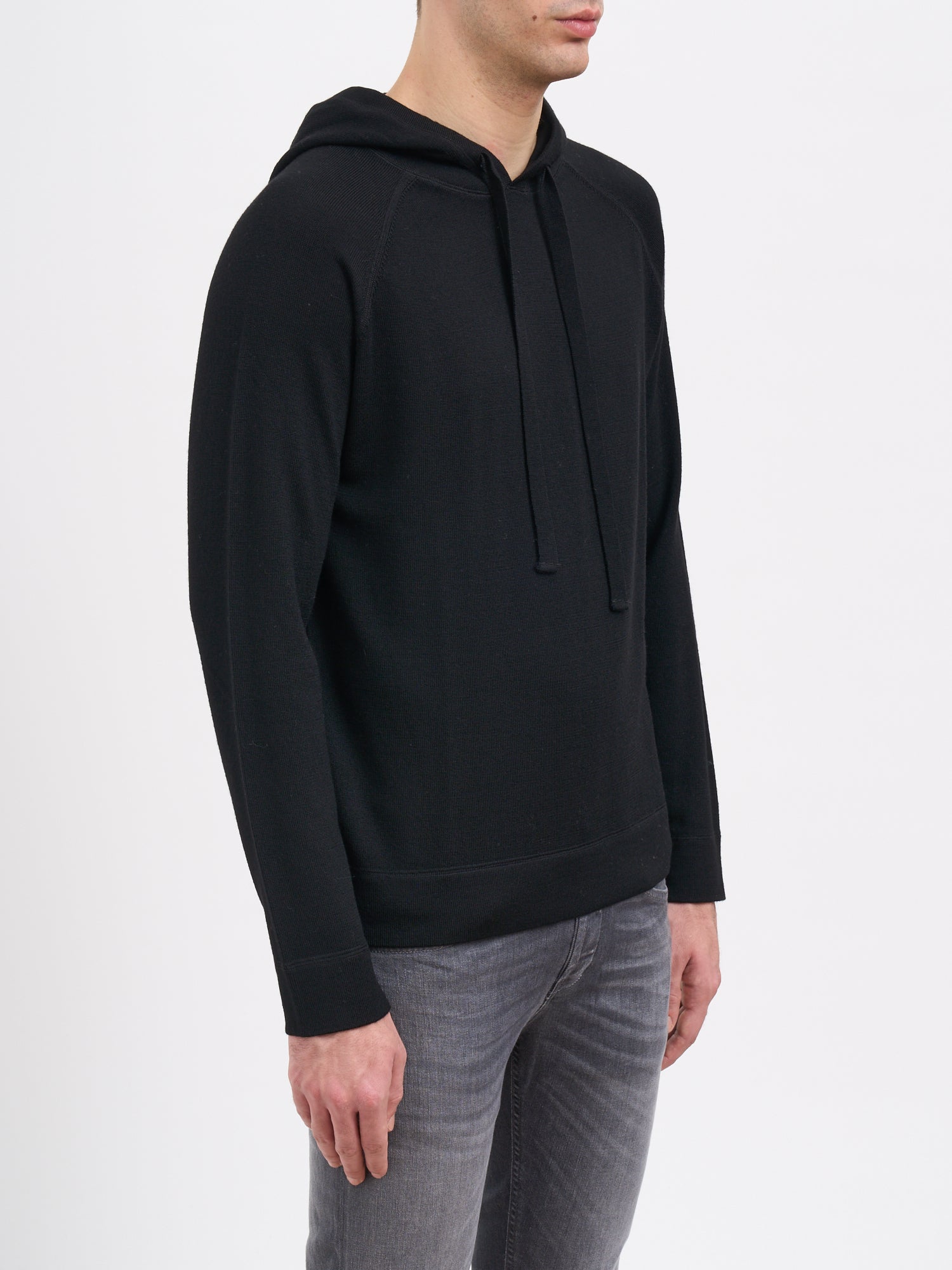 PAOLO PECORA Men's Wool Sweater with Hood - Size M