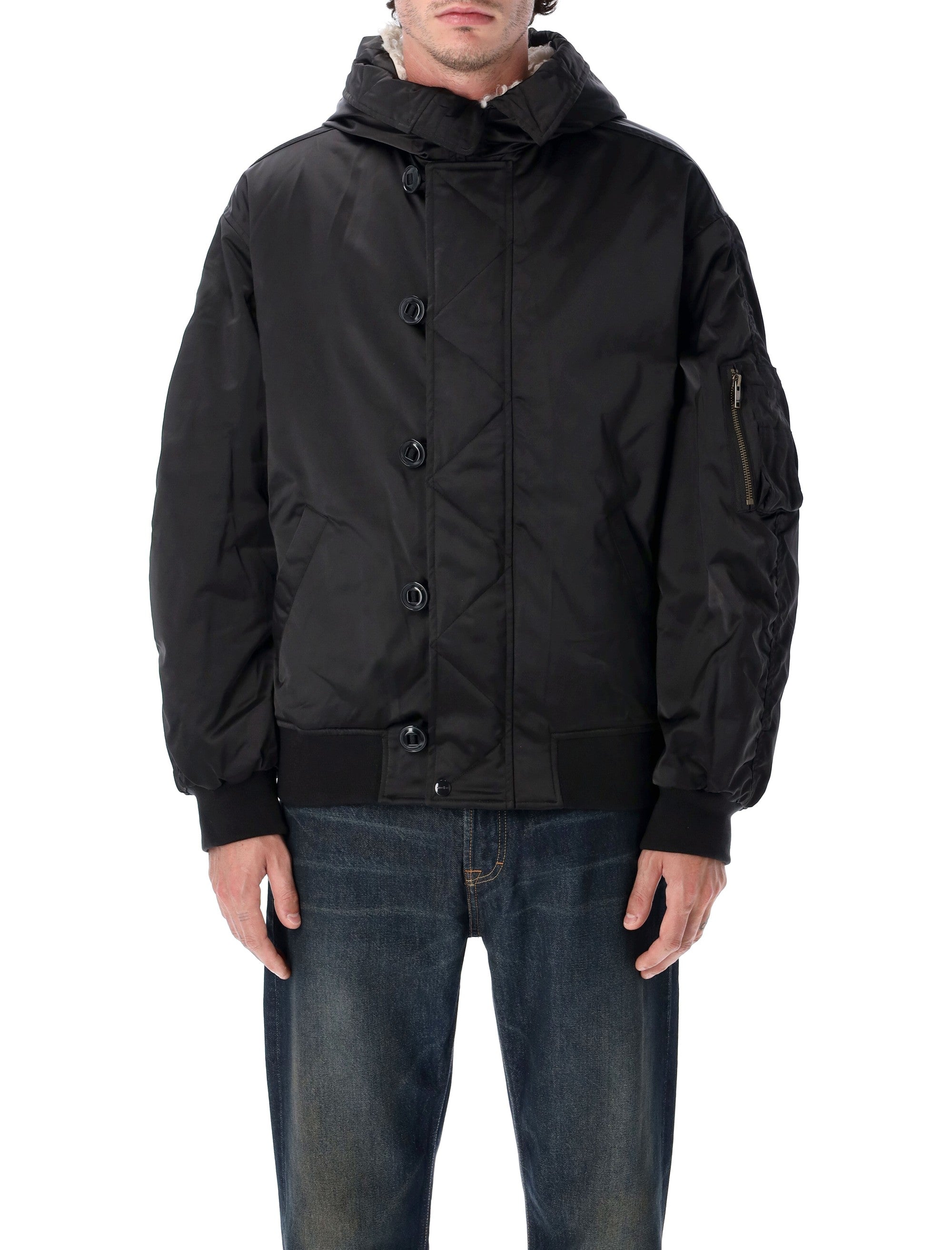 ISABEL MARANT Men's Elroy Short Quilted Satin Nylon Jacket - Size L