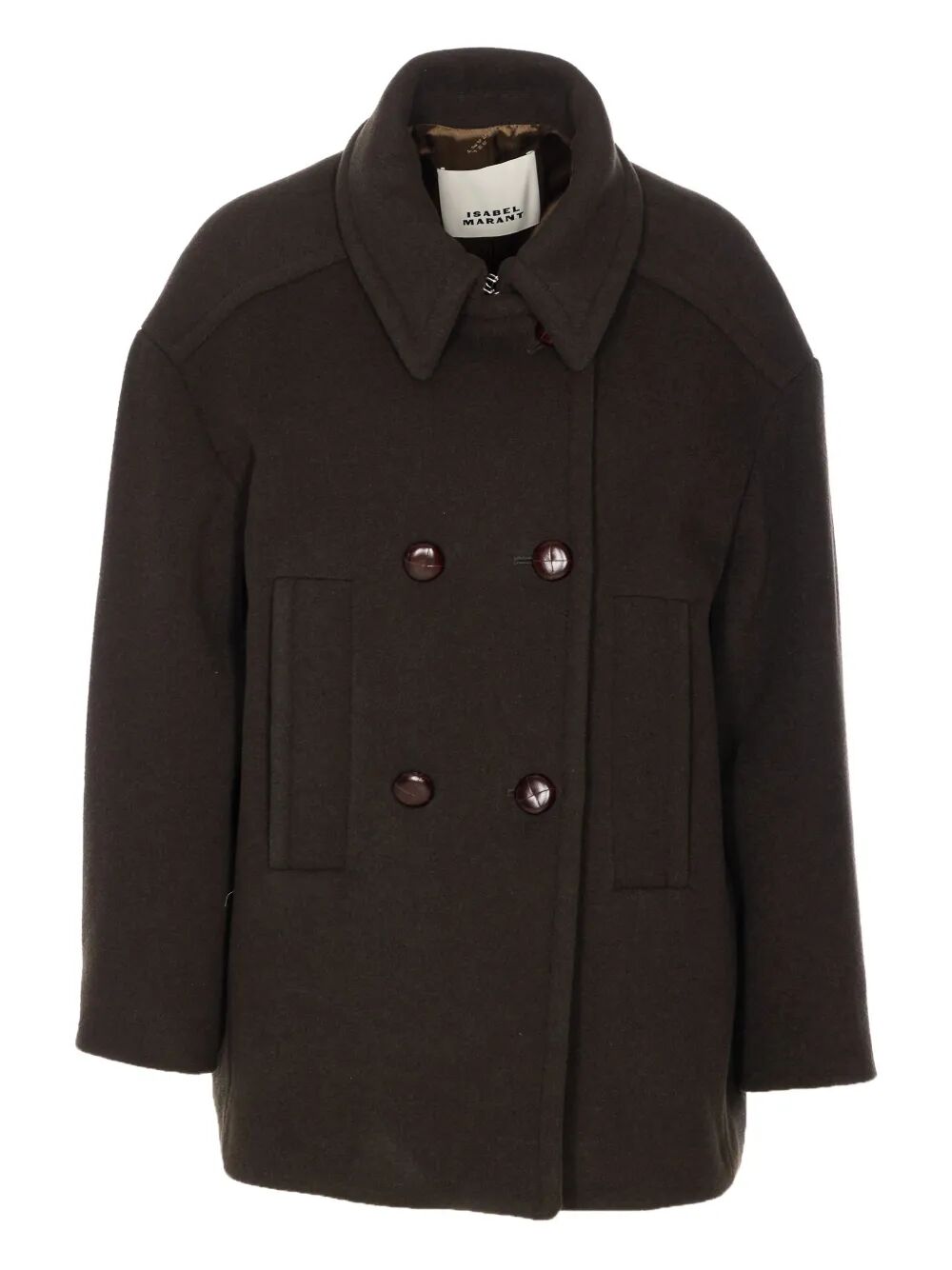 ISABEL MARANT Double Breasted Wool Blend Peacoat for Women - FW25