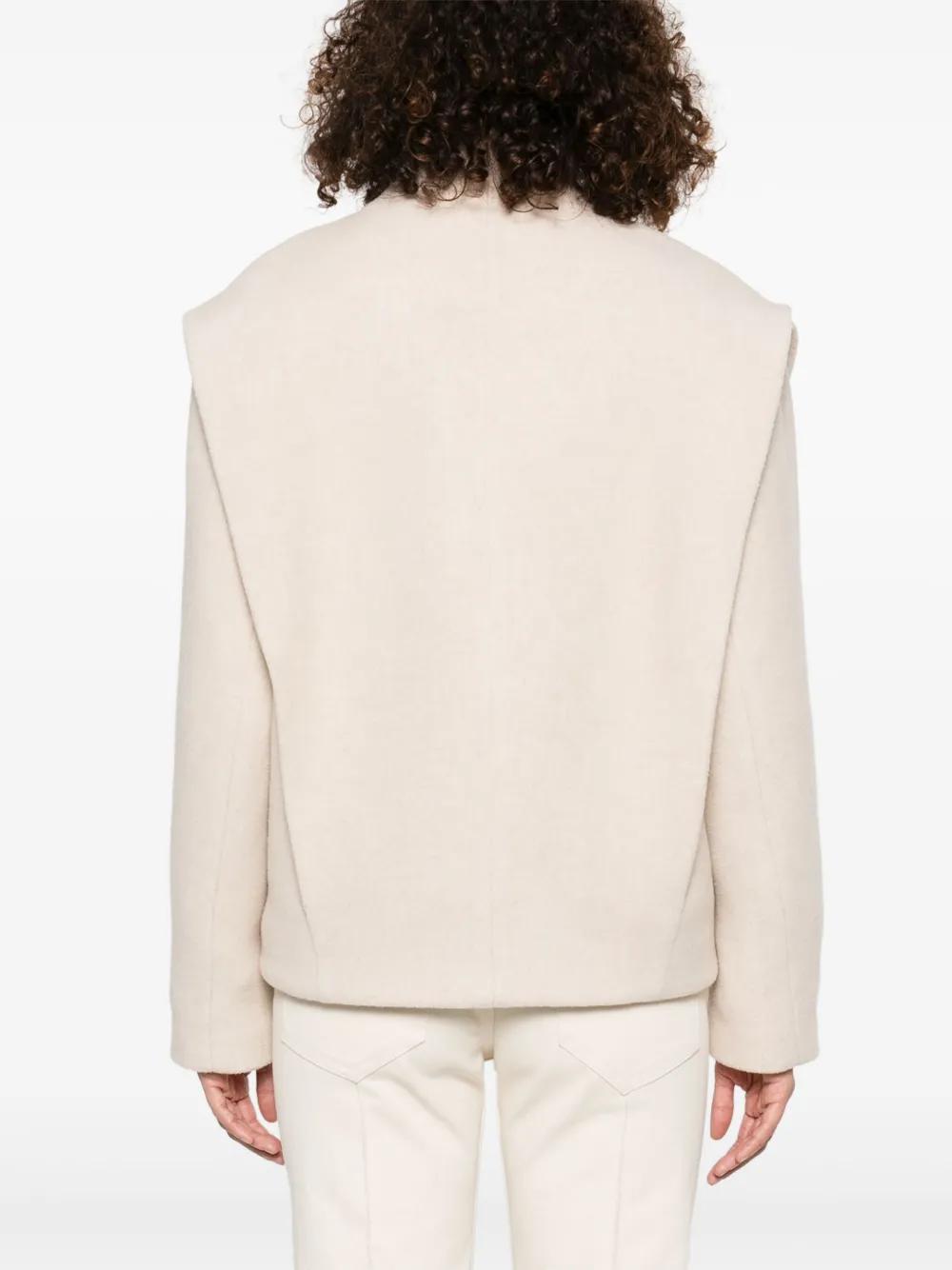 ISABEL MARANT Wool Jacket with Layered Details and Button Fastening