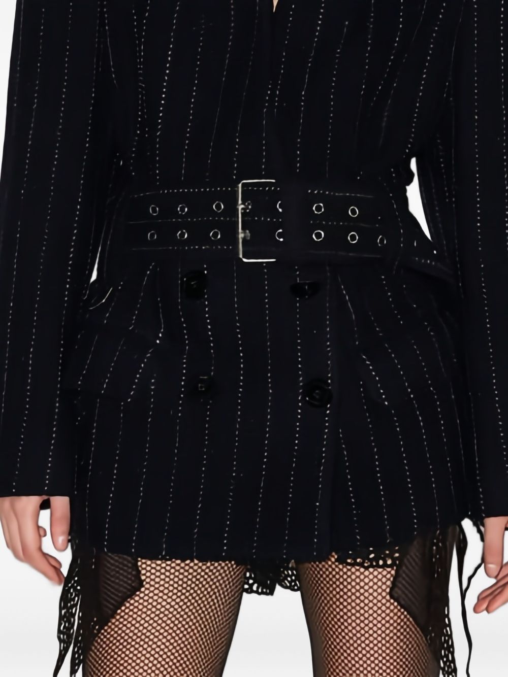 ISABEL MARANT Women's Chic Striped Jacket with Belt