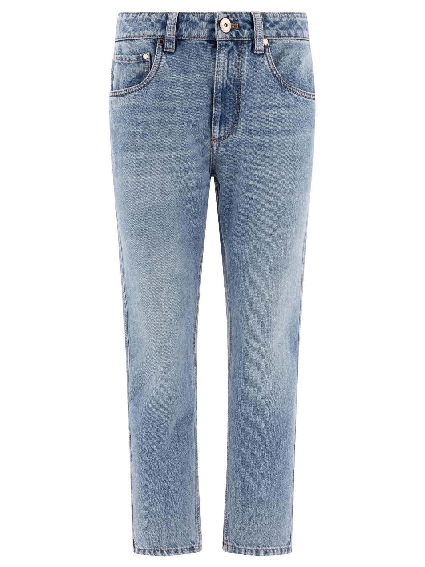 BRUNELLO CUCINELLI Womens 100% Cotton Jeans for Spring Summer 25