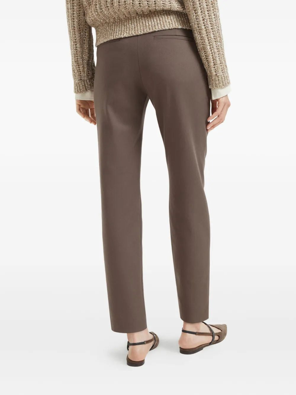BRUNELLO CUCINELLI Cropped Cotton-Blend T-Shirt Trousers