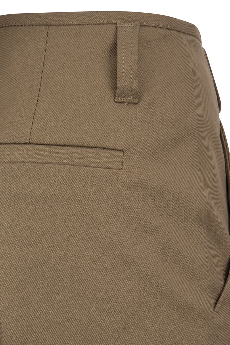 BRUNELLO CUCINELLI Wide Corset Trousers with Necklace Detail