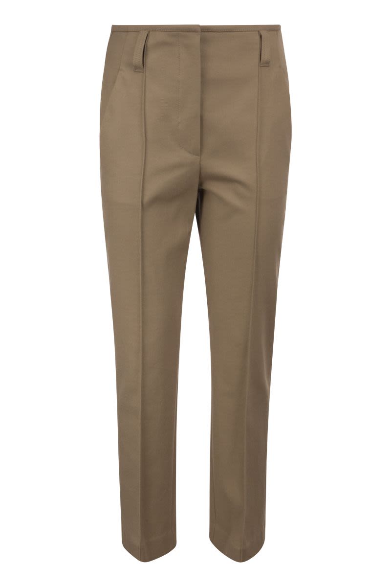 BRUNELLO CUCINELLI Wide Corset Trousers with Necklace Detail