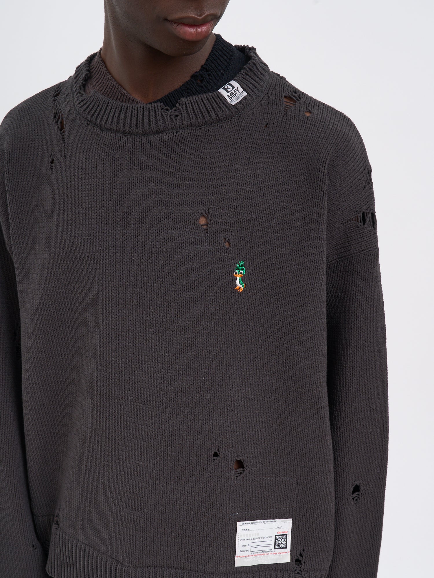 MAISON MIHARA YASUHIRO	 Layered Crew Neck Sweater - Size 48