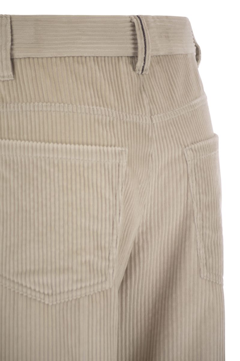 BRUNELLO CUCINELLI Fluid Corduroy Sartorial Track Trousers - Women's
