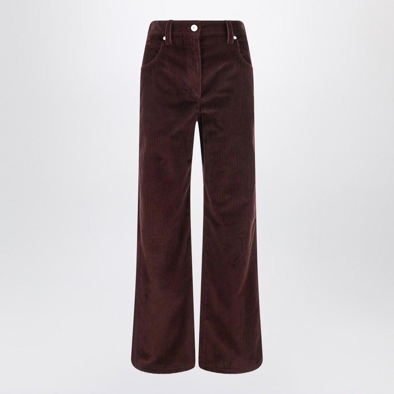 BRUNELLO CUCINELLI Wide-Leg Velvet Trousers