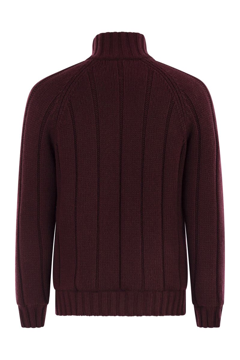 BRUNELLO CUCINELLI Cashmere Knit Down Jacket with Zip - Men's