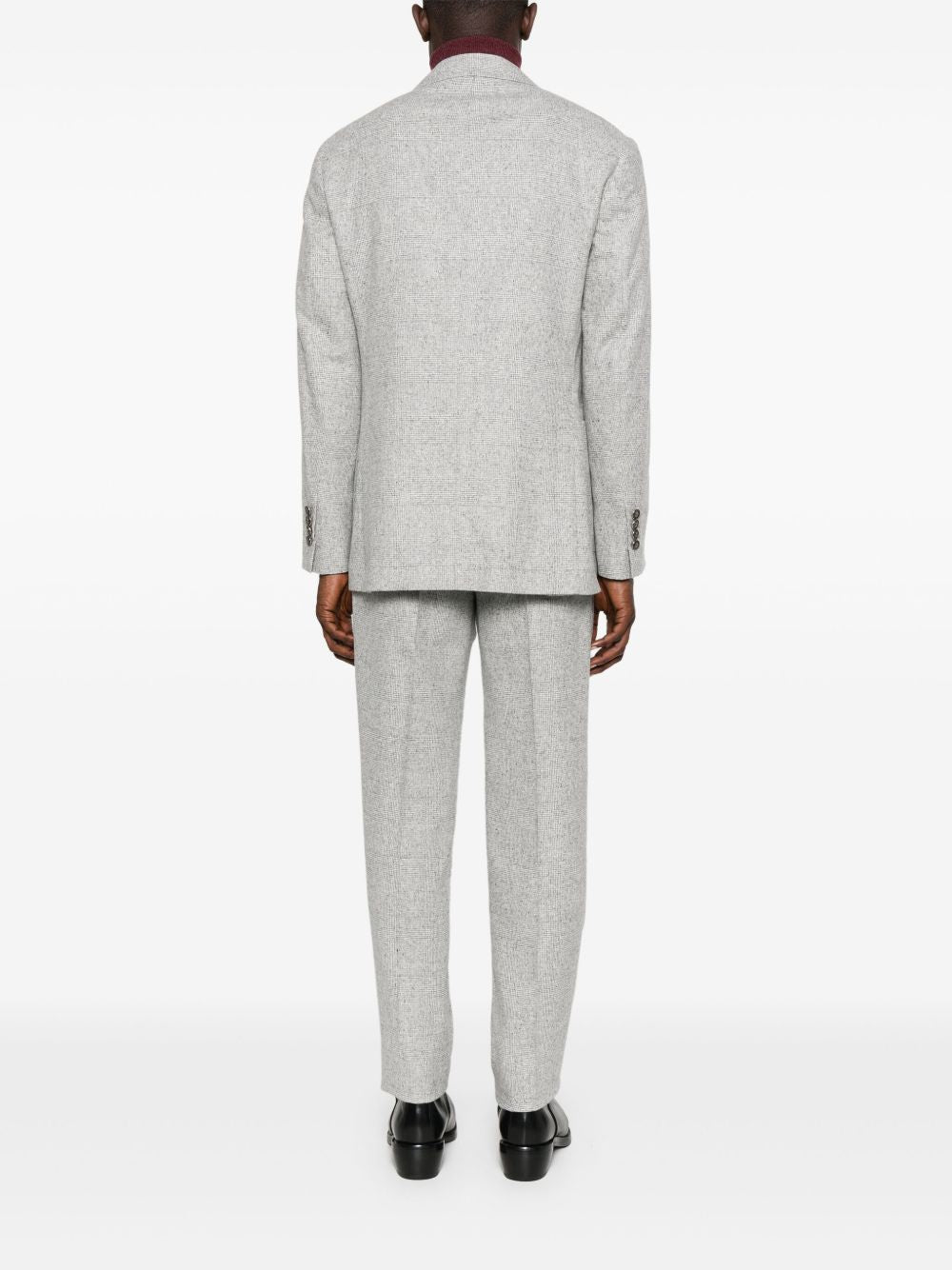 BRUNELLO CUCINELLI Double-Breasted Wool & Silk Suit for Men