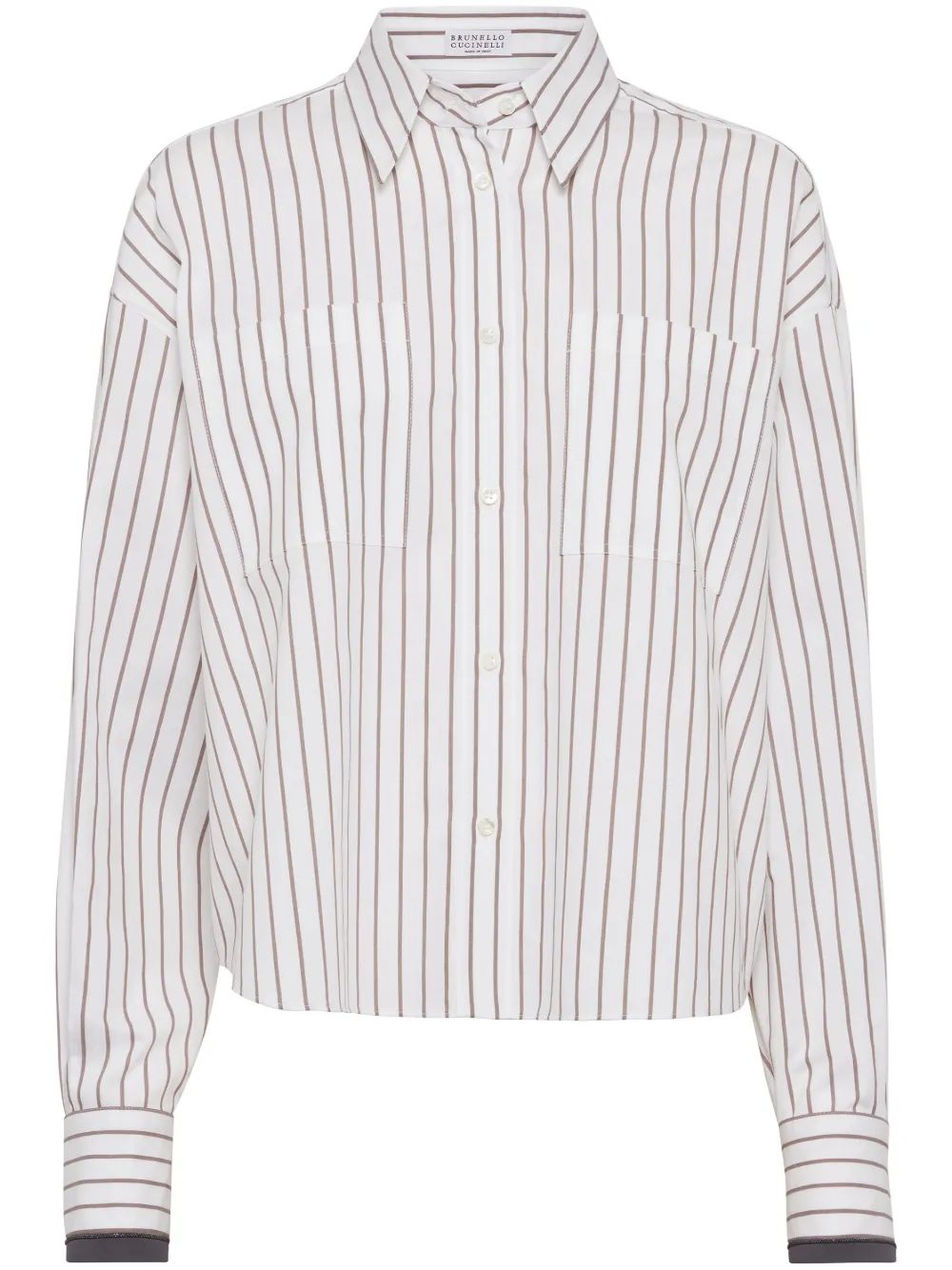BRUNELLO CUCINELLI Striped Cotton Shirt for Women - SS25