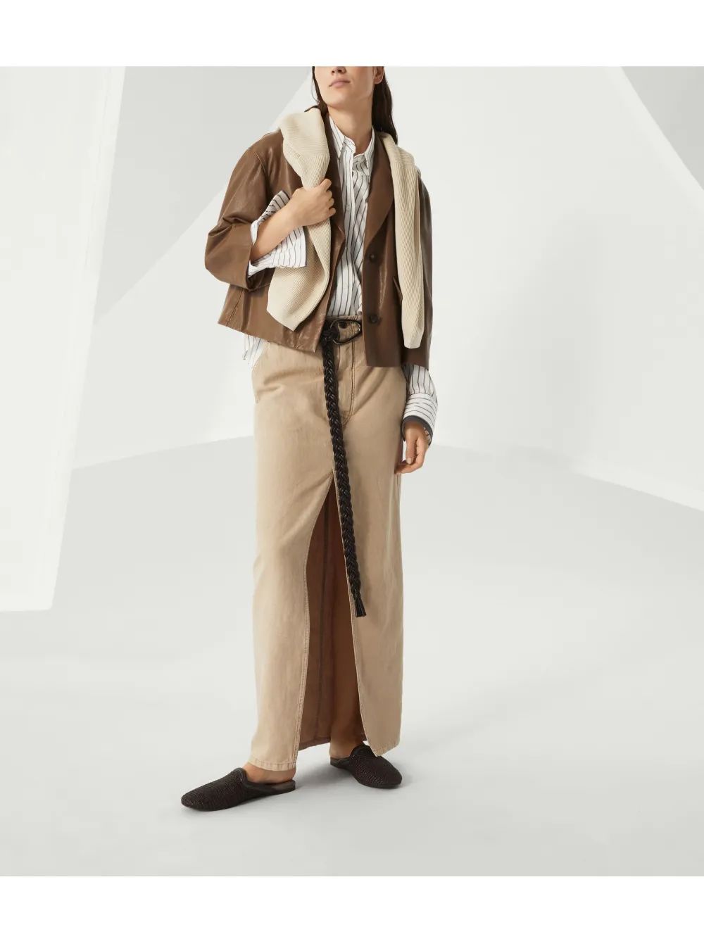 BRUNELLO CUCINELLI Striped Cotton Shirt for Women - SS25