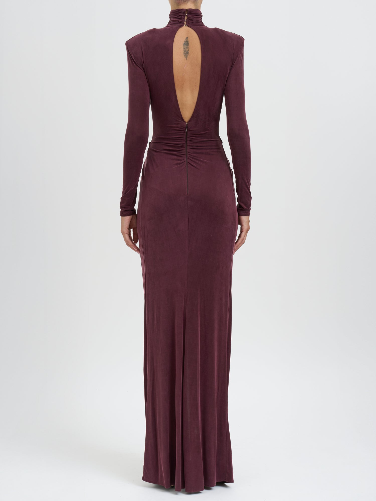 ELISABETTA FRANCHI Red Carpet Mini Dress with Draping - Size 40