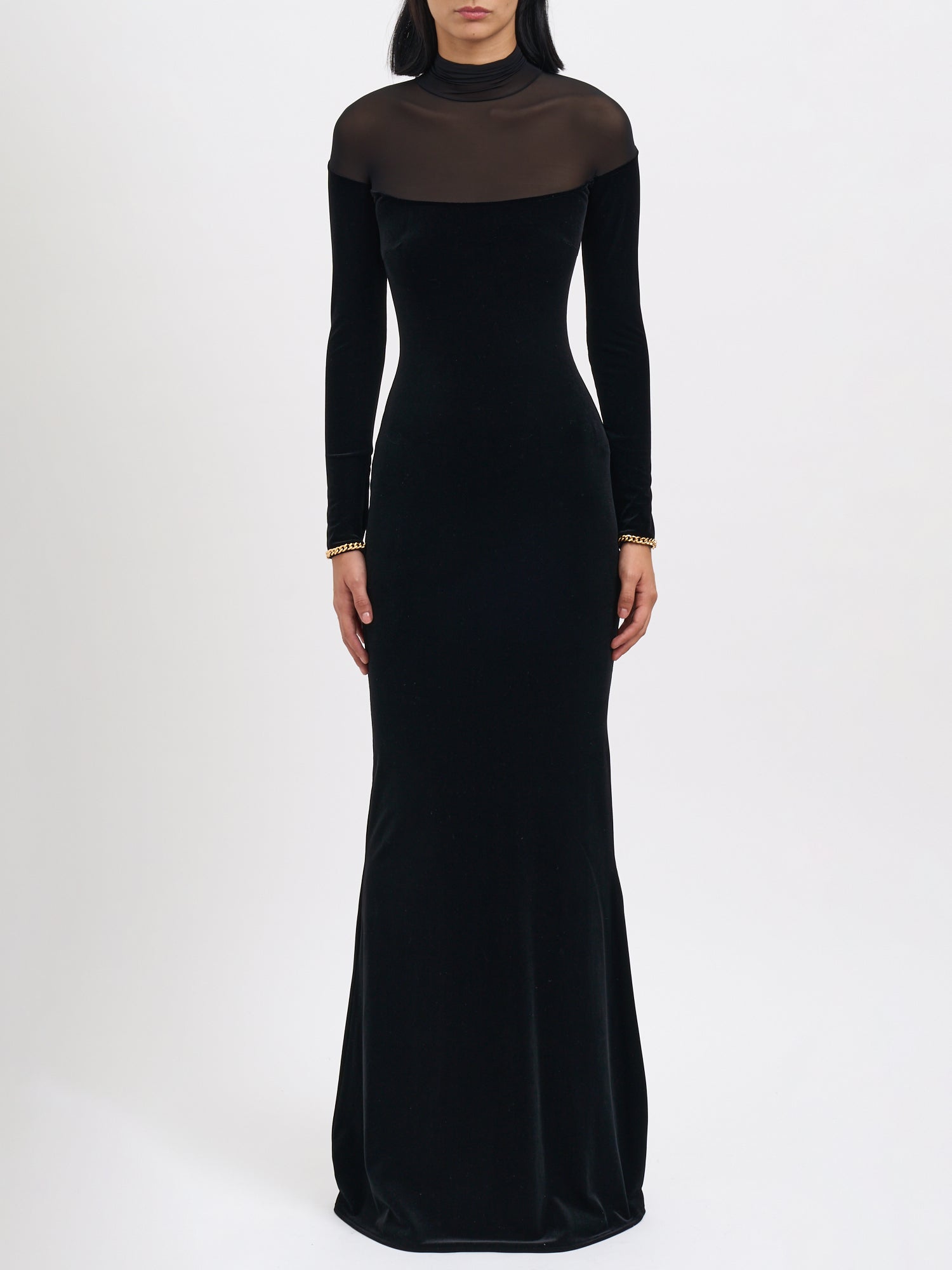 ELISABETTA FRANCHI Red Carpet Velvet Dress - Size 40