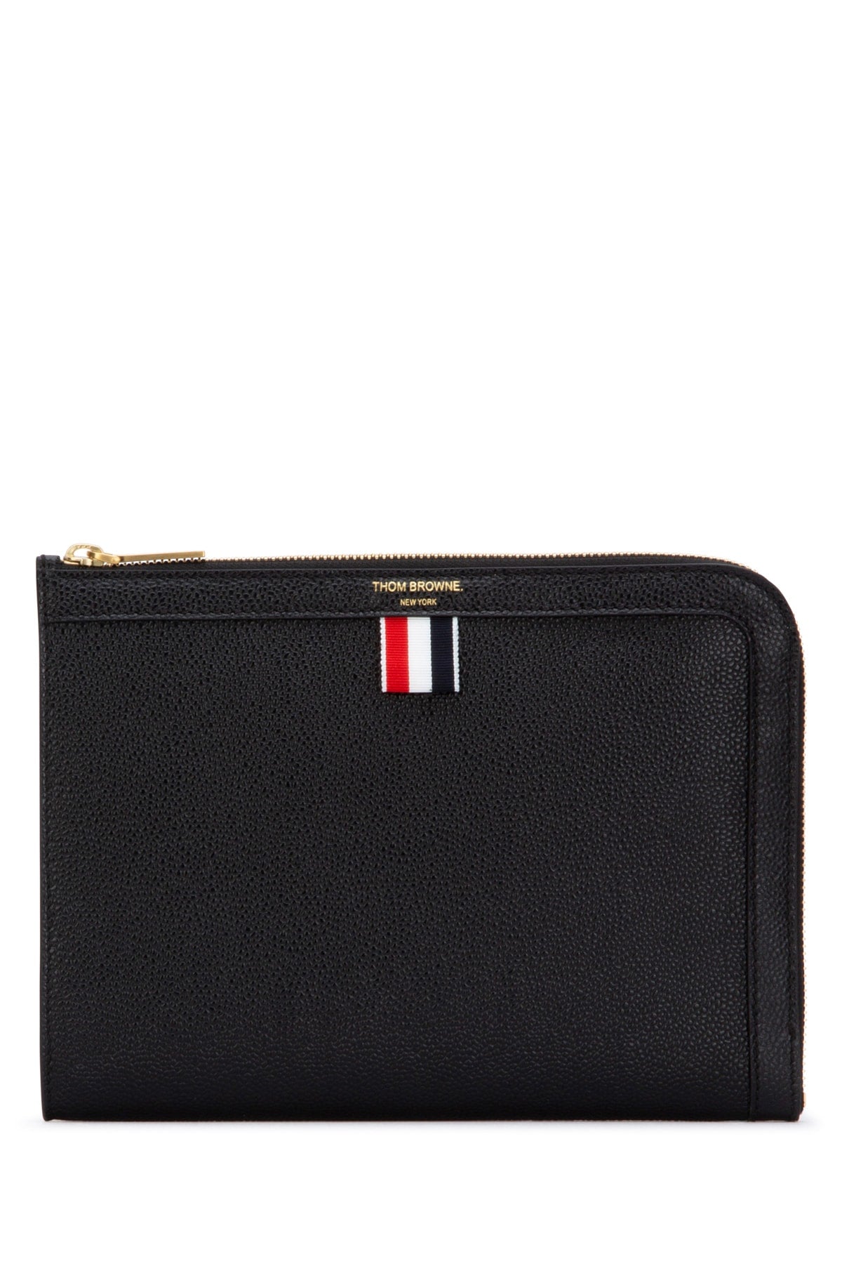 THOM BROWNE Men's Mini Leather Pochette for SS25