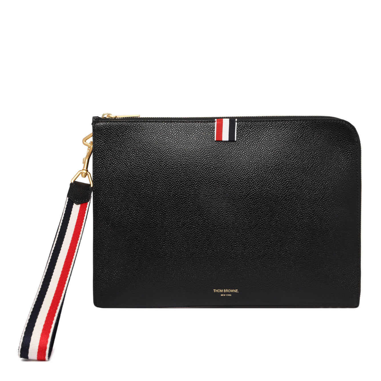 THOM BROWNE Sophisticated Leather Handbag for Men