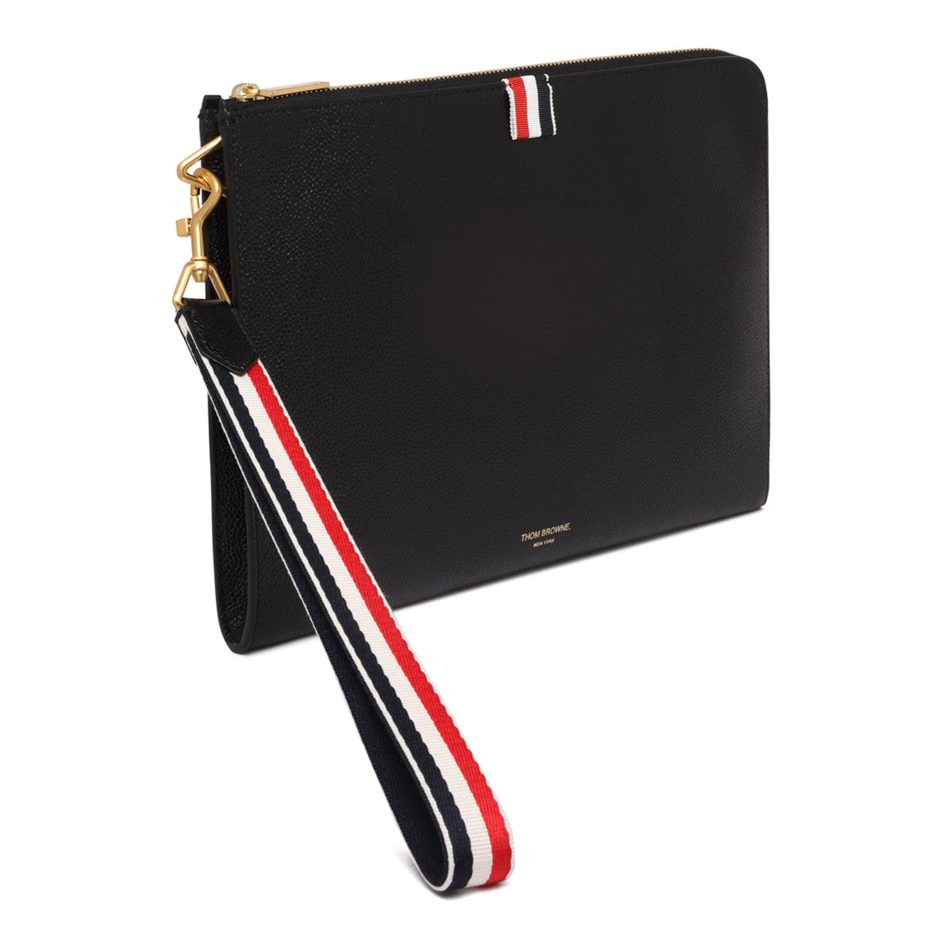 THOM BROWNE Sophisticated Leather Handbag for Men