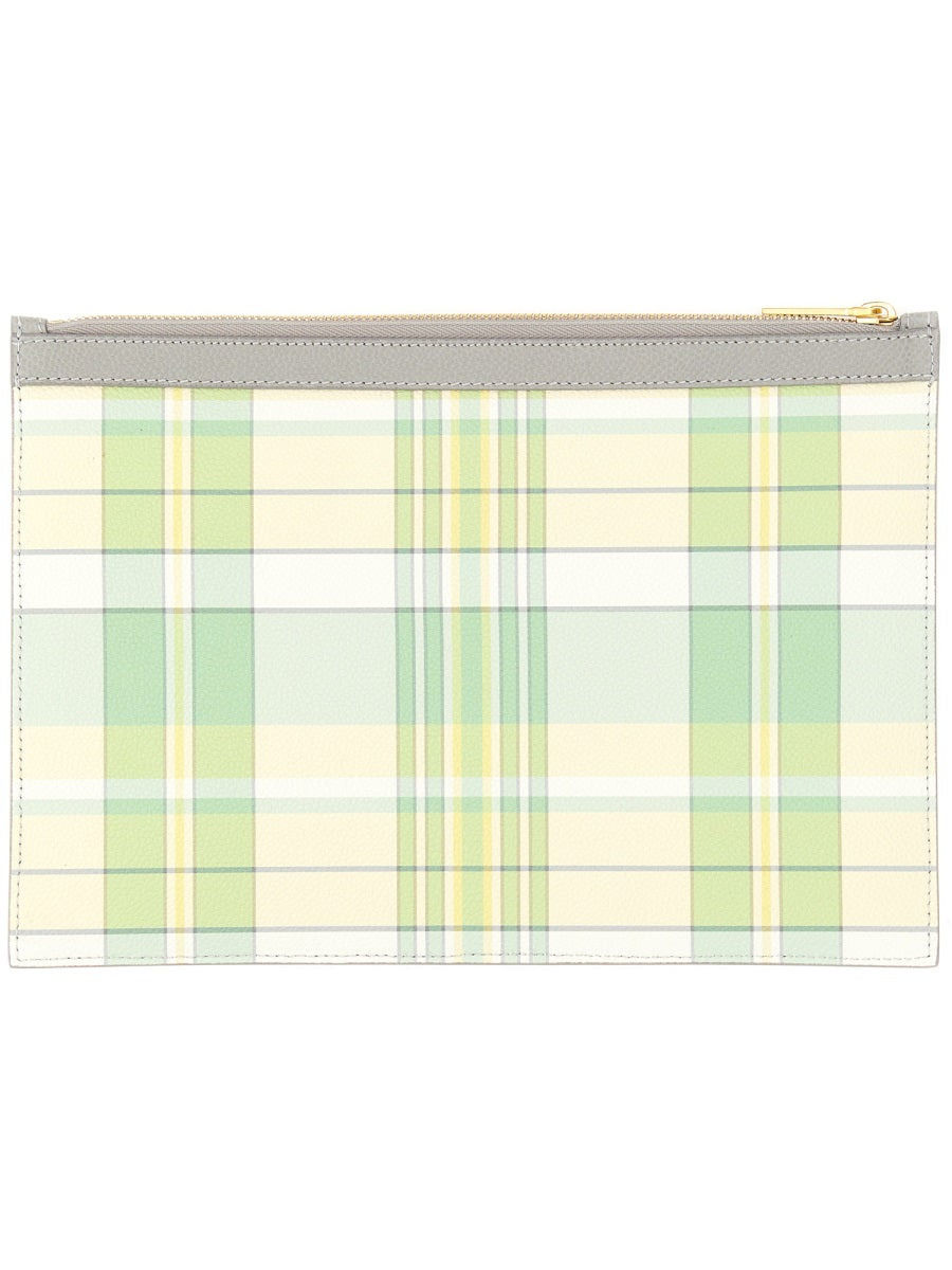 THOM BROWNE Mini Document Holder with Zipper Closure