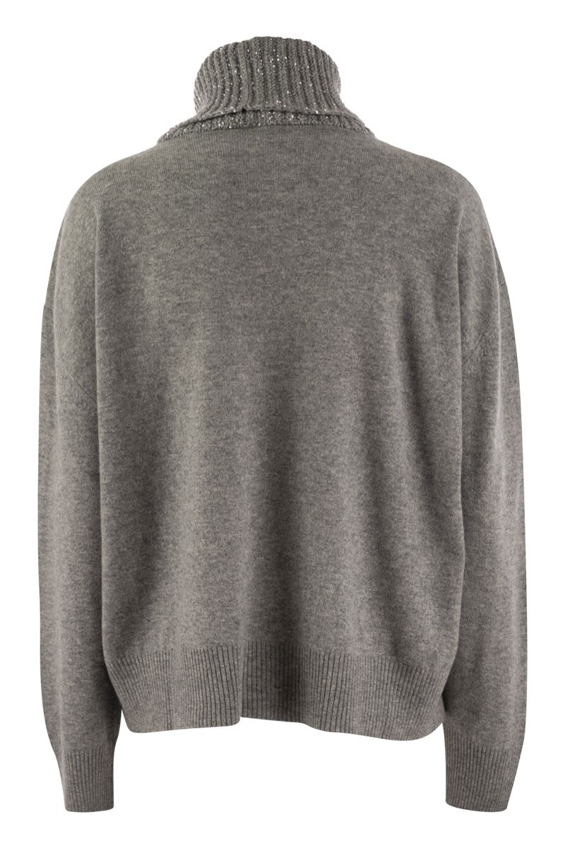 FABIANA FILIPPI Refined Turtleneck Sweater in Wool, Silk, and Cashmere