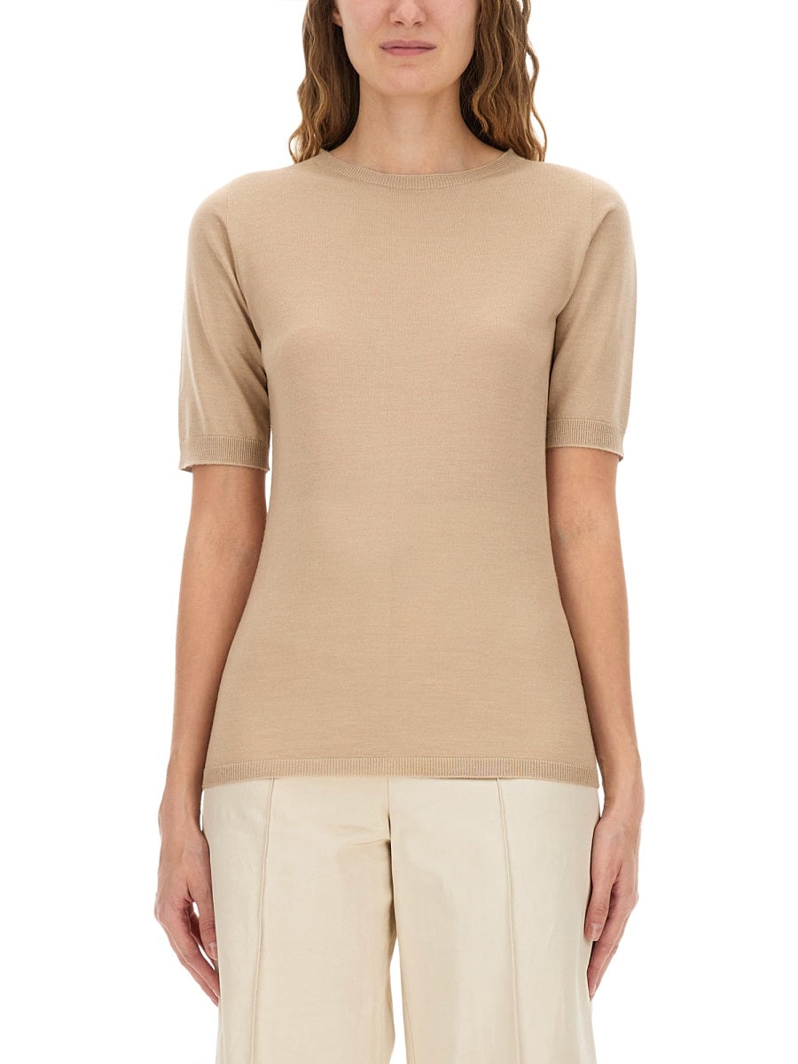 FABIANA FILIPPI Slim Fit Cashmere and Silk Knit T-Shirt - Size 40