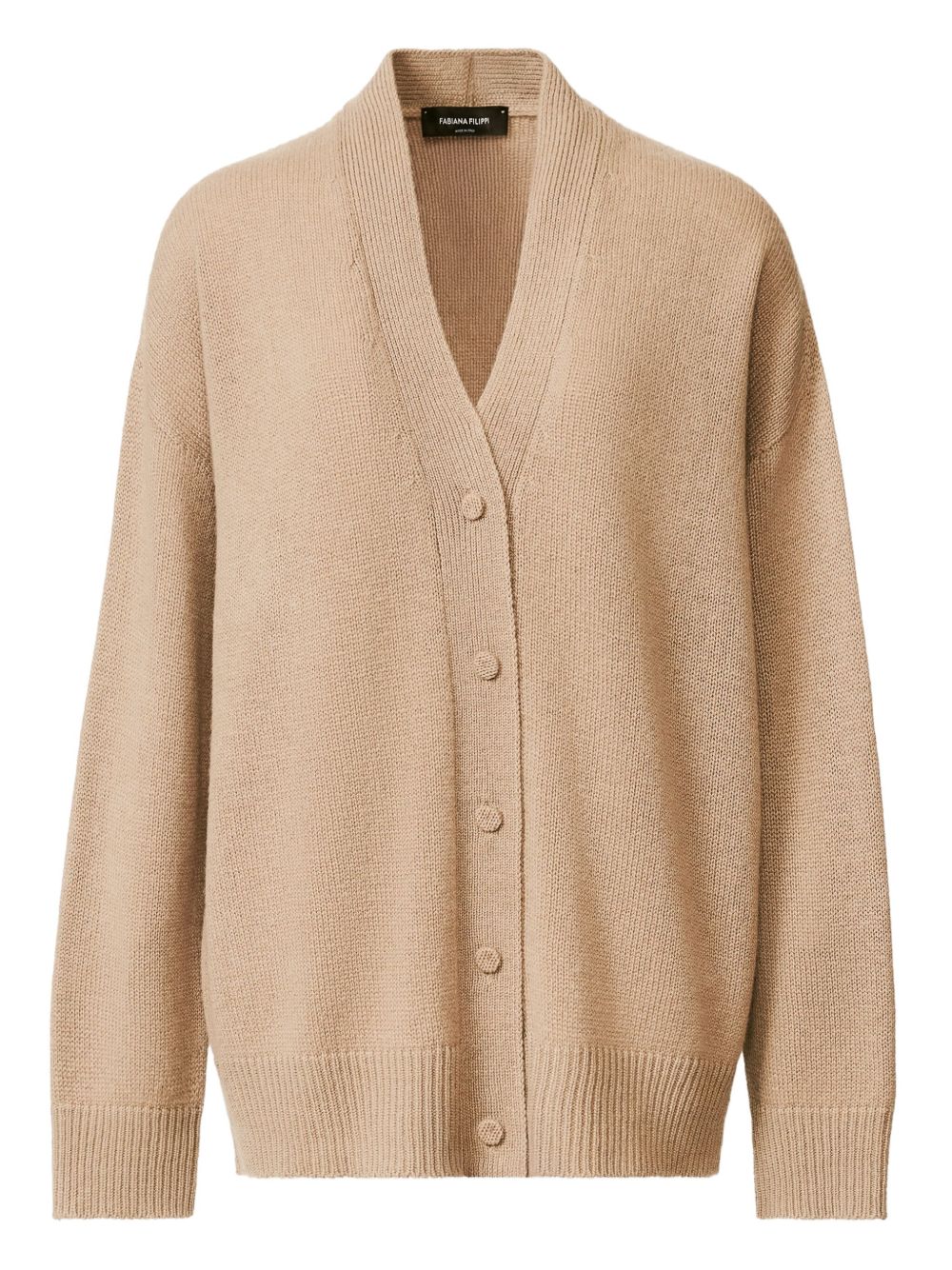 FABIANA FILIPPI V-Neck Ribbed Cardigan