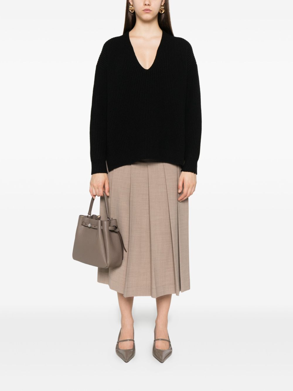 FABIANA FILIPPI Wool V-Necked Jumper for Women