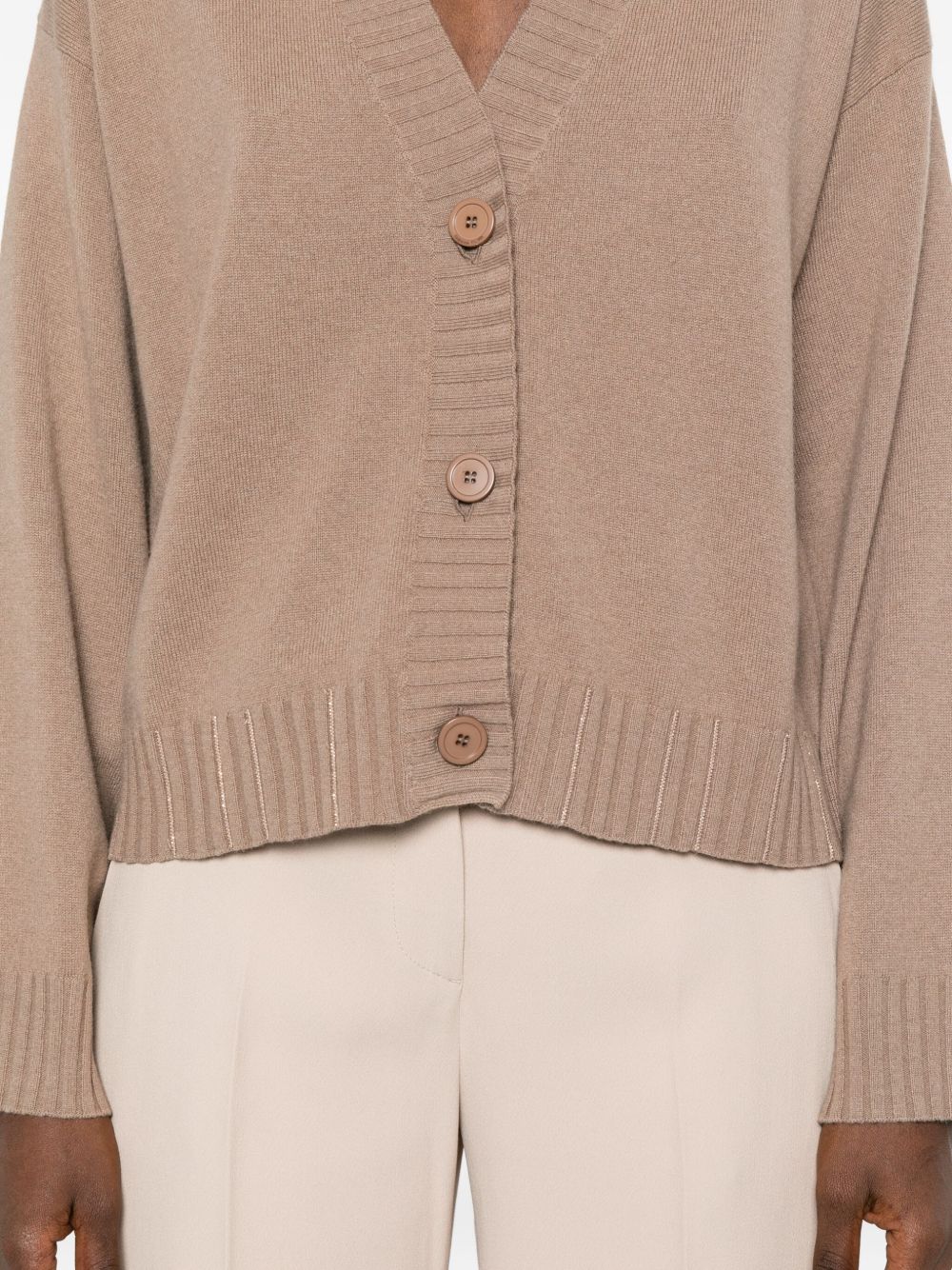 FABIANA FILIPPI Wool V-Necked Cardigan