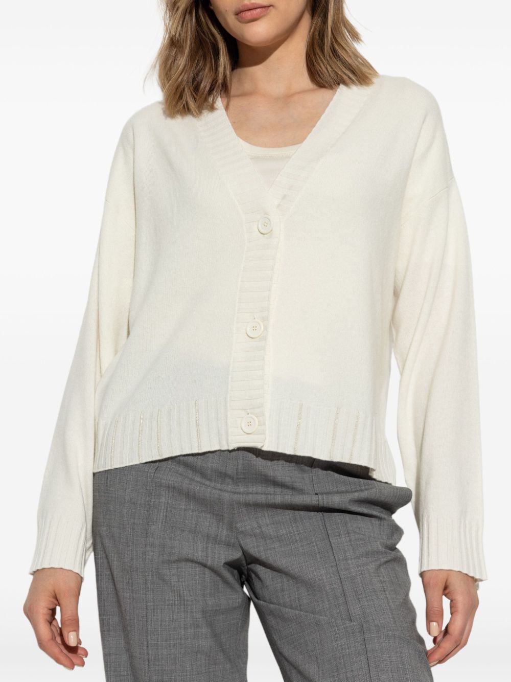 FABIANA FILIPPI Wool Blend V-Necked Sweater