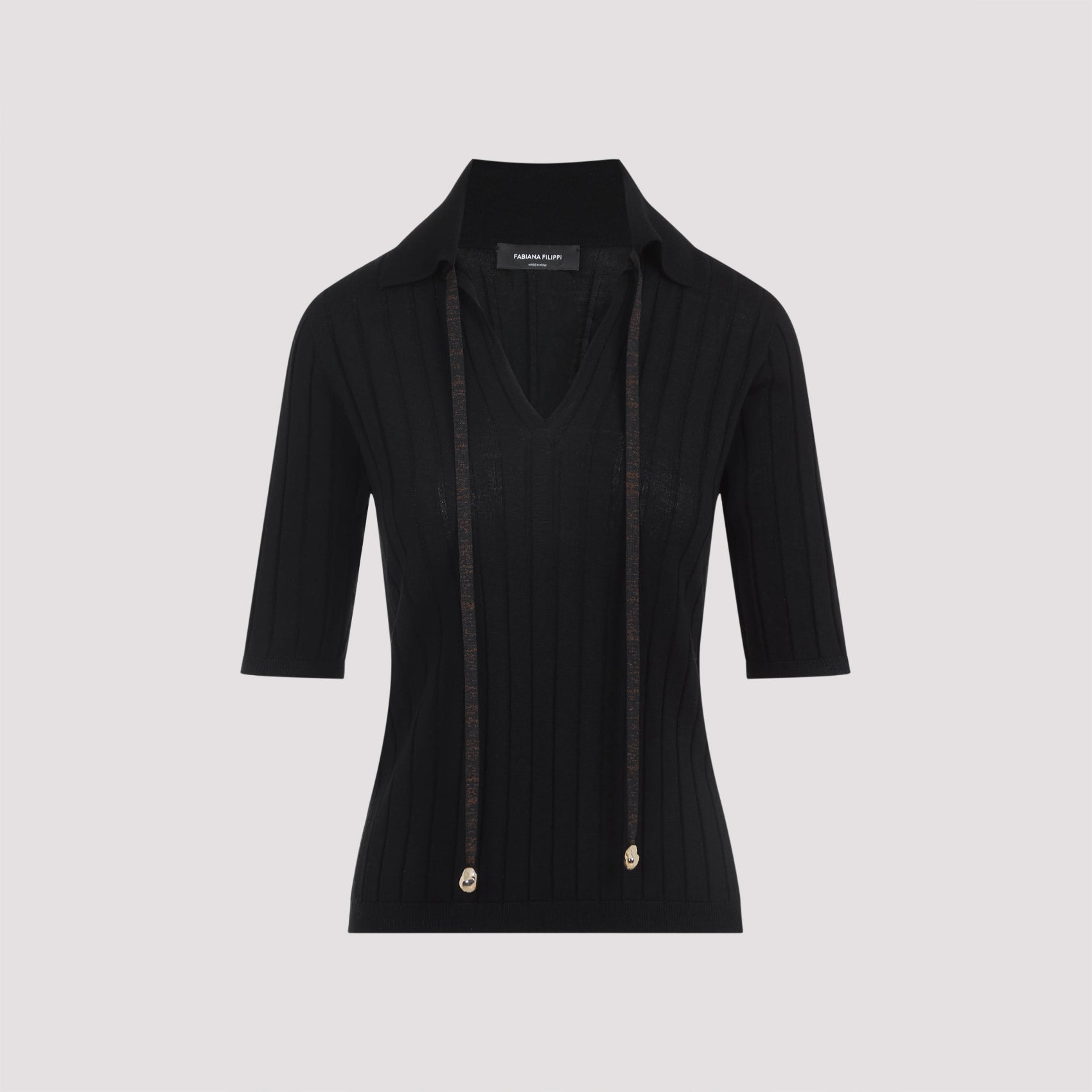 FABIANA FILIPPI Virgin Wool Polo for Women - FW25 Collection