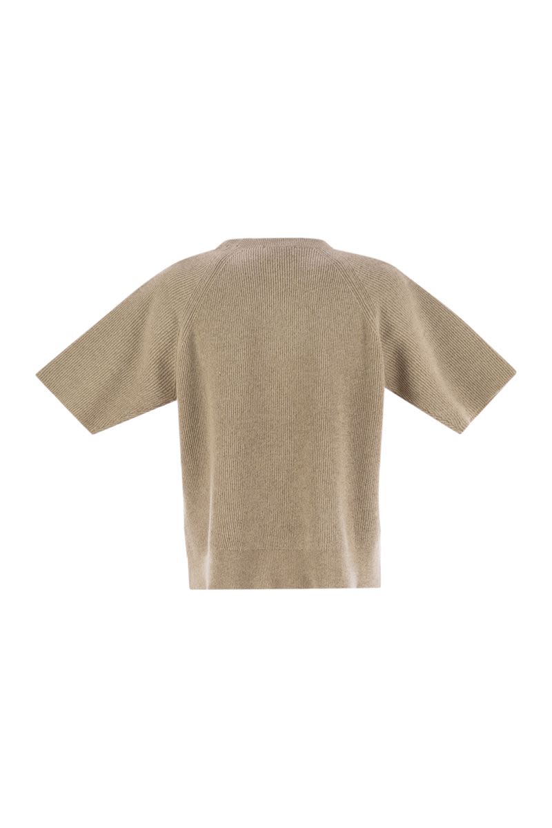 FABIANA FILIPPI Platinum and Lurex Short-Sleeved T-Shirt