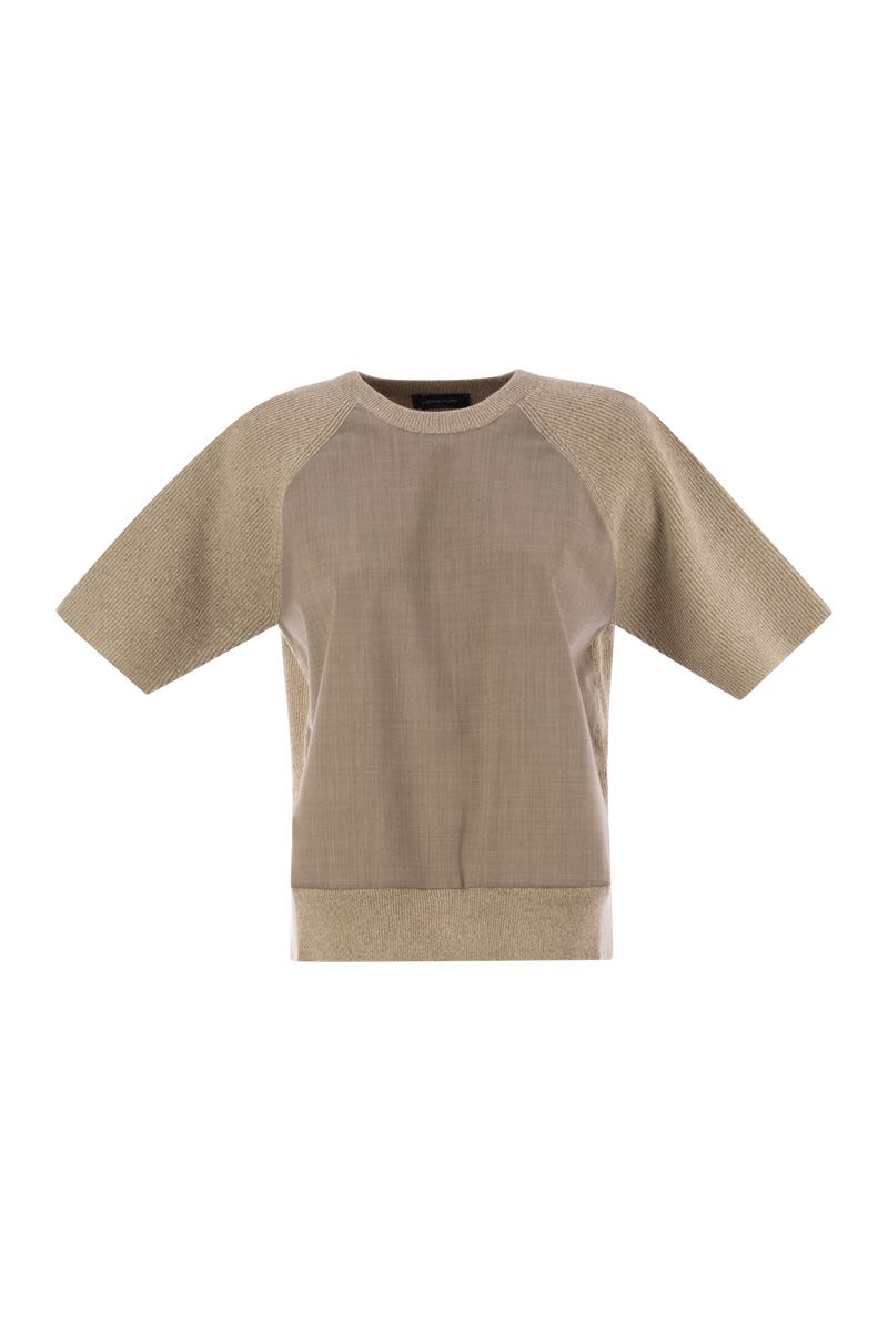 FABIANA FILIPPI Platinum and Lurex Short-Sleeved T-Shirt