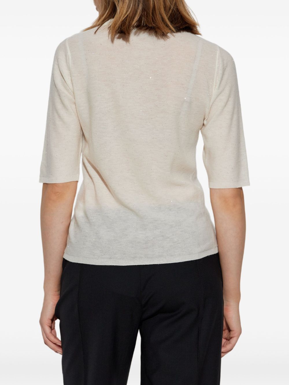 FABIANA FILIPPI Lightweight Short Sleeve Sweater Size 40