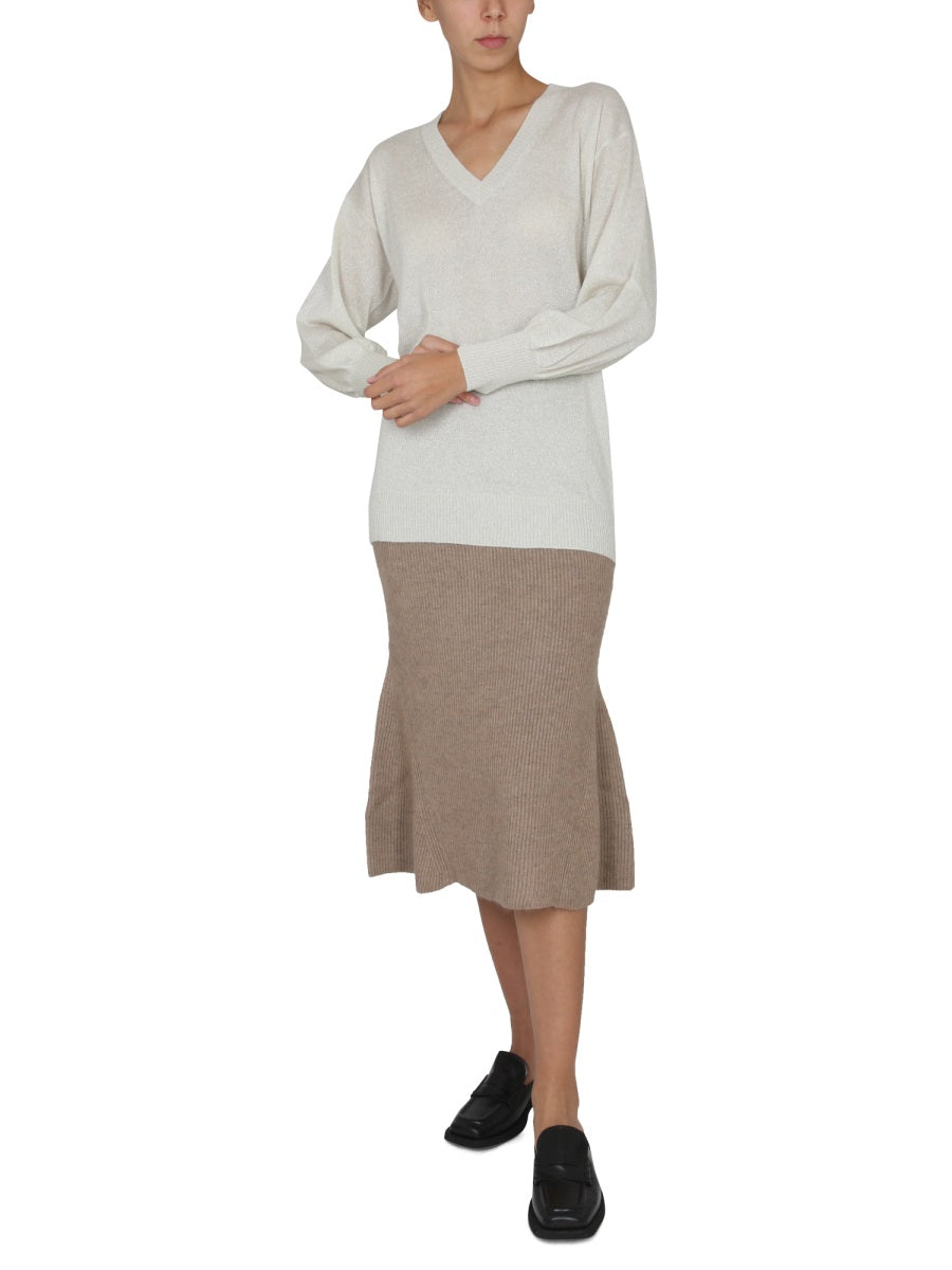 FABIANA FILIPPI V-Neck Mini T-Shirt