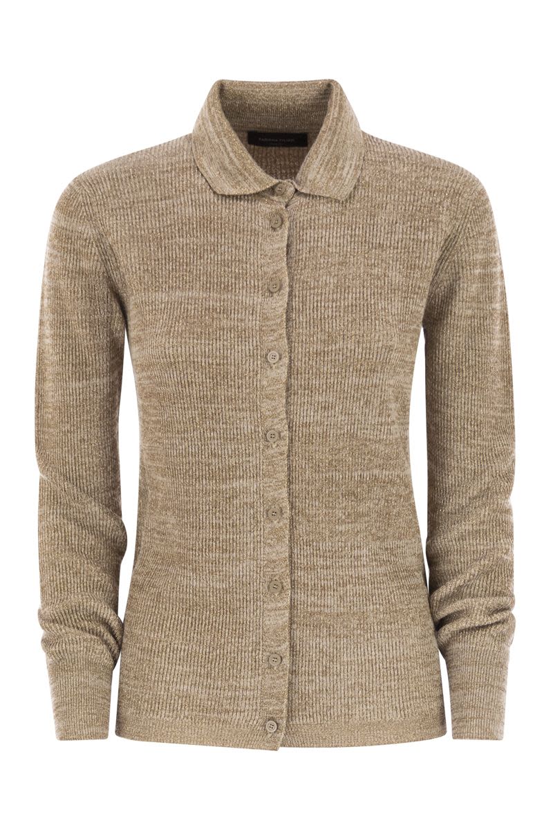 FABIANA FILIPPI Shirt Collar Jumper with Buttons - Slim Fit