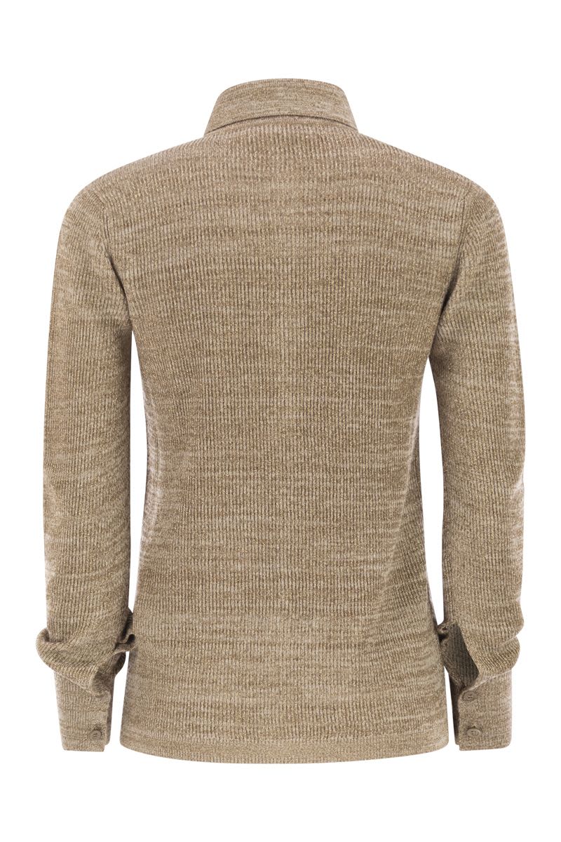 FABIANA FILIPPI Shirt Collar Jumper with Buttons - Slim Fit