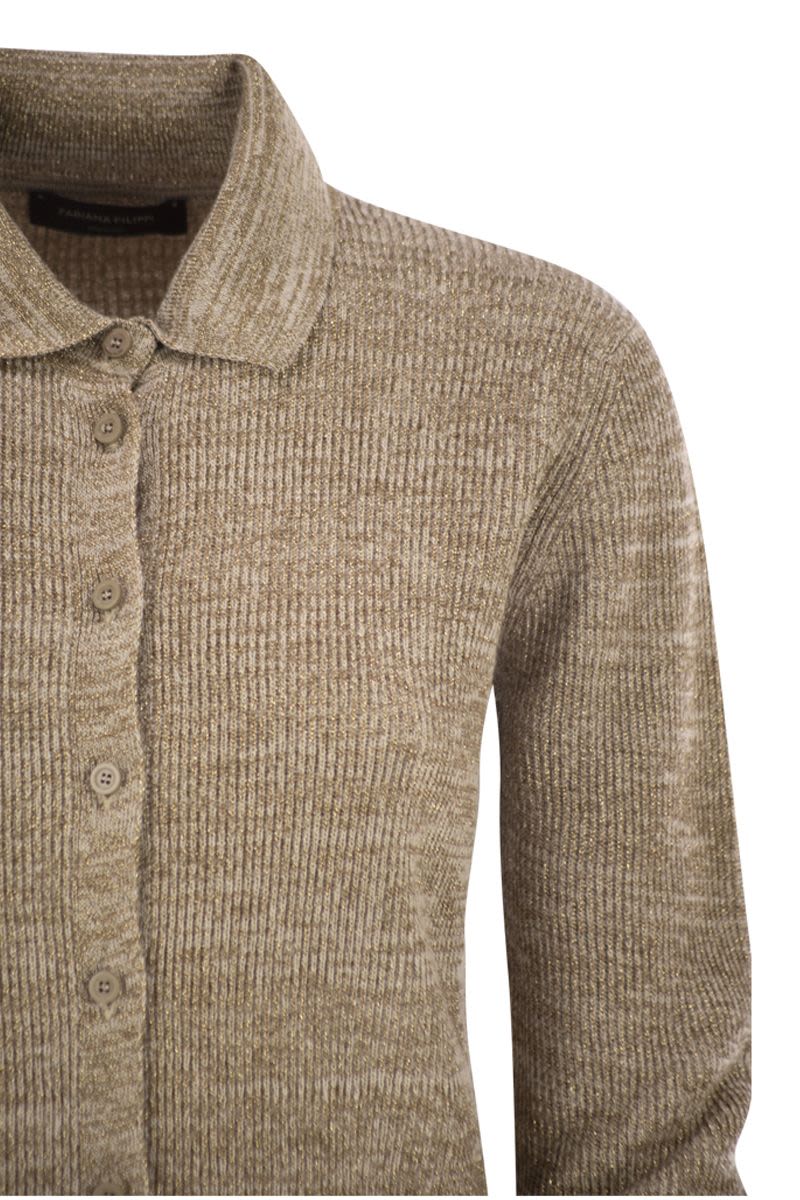 FABIANA FILIPPI Shirt Collar Jumper with Buttons - Slim Fit