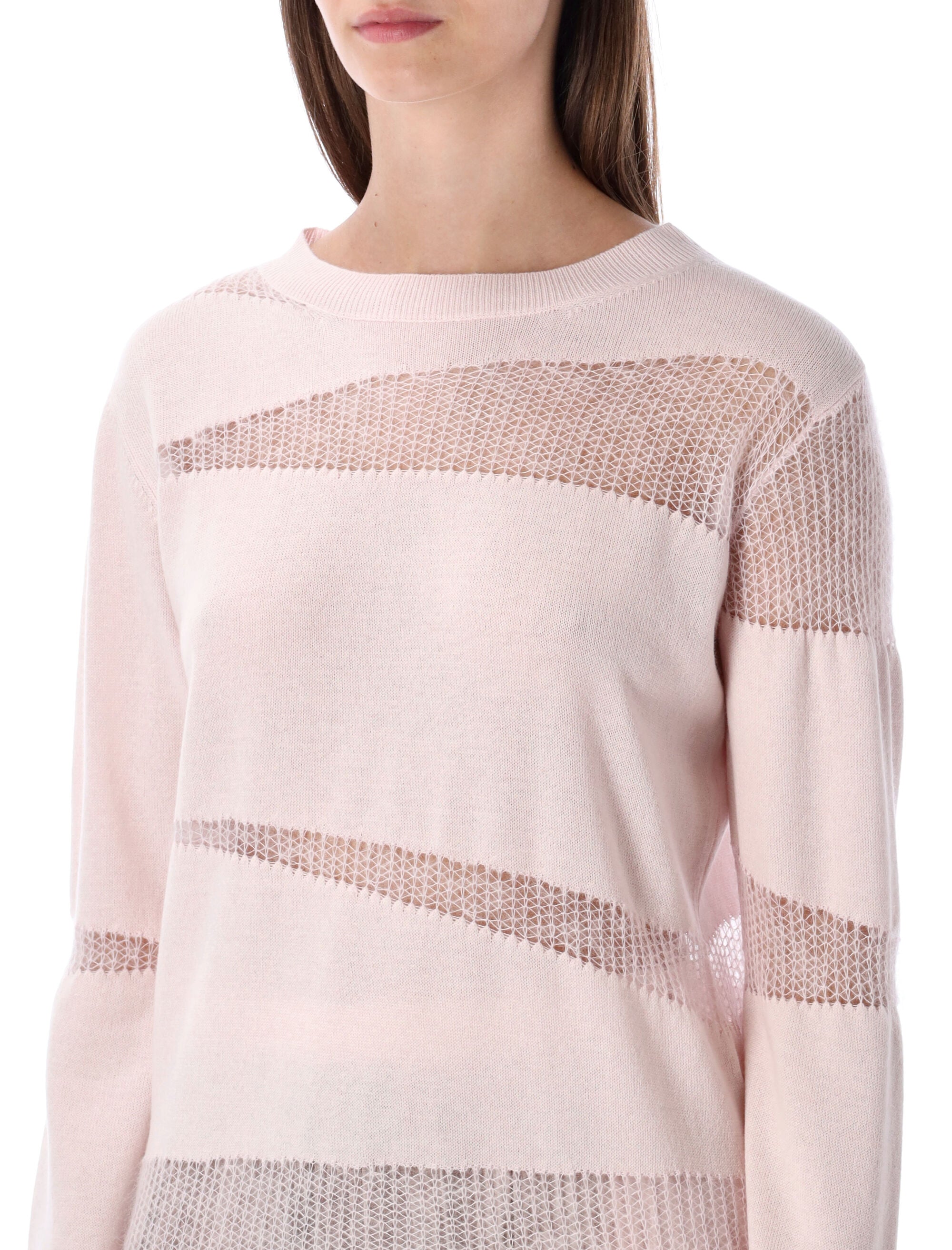 FABIANA FILIPPI Sheer Panel Knit Sweater - Size 40
