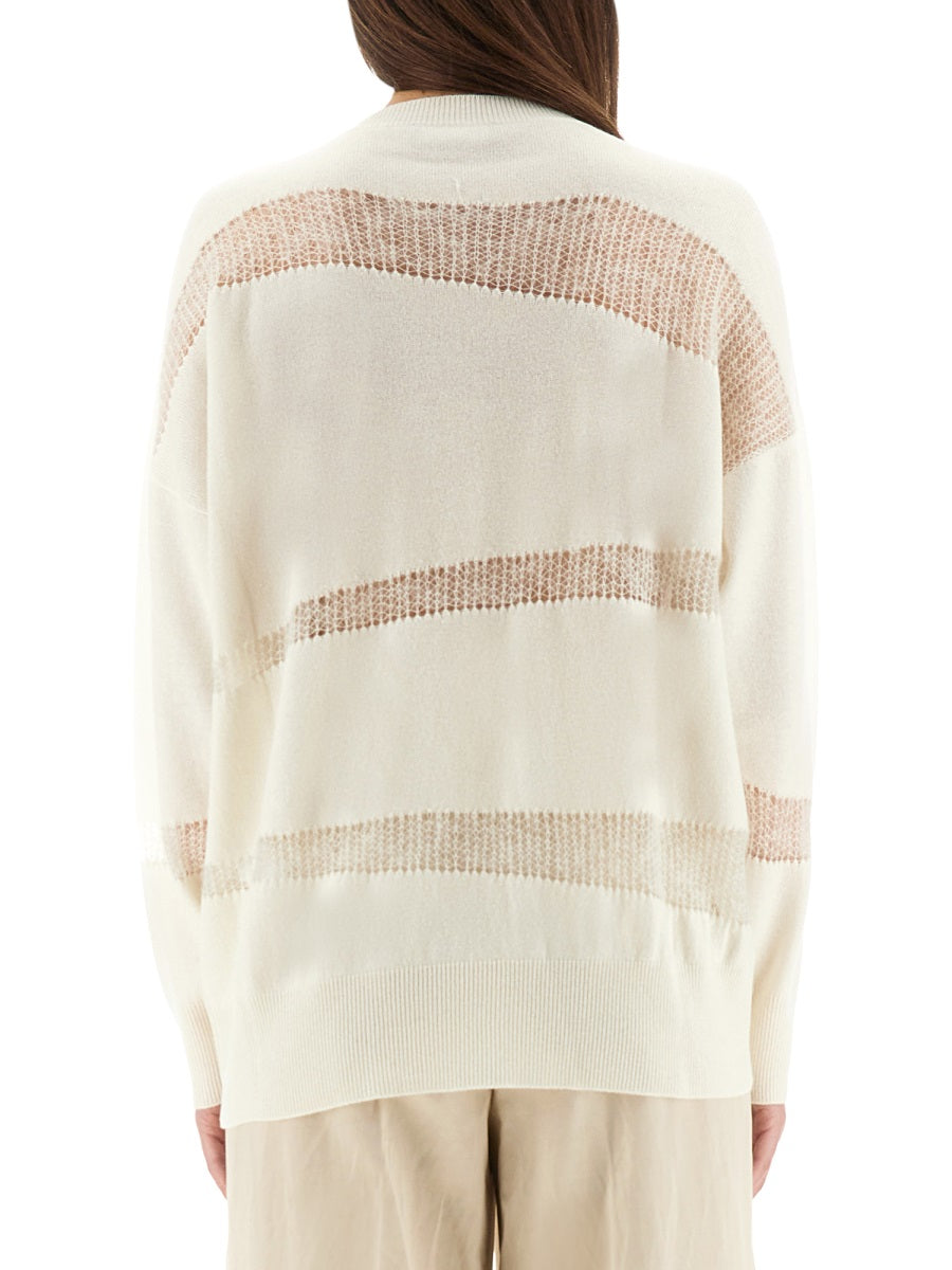 FABIANA FILIPPI Platinum and Mohair Knit Sweater - Regular Fit