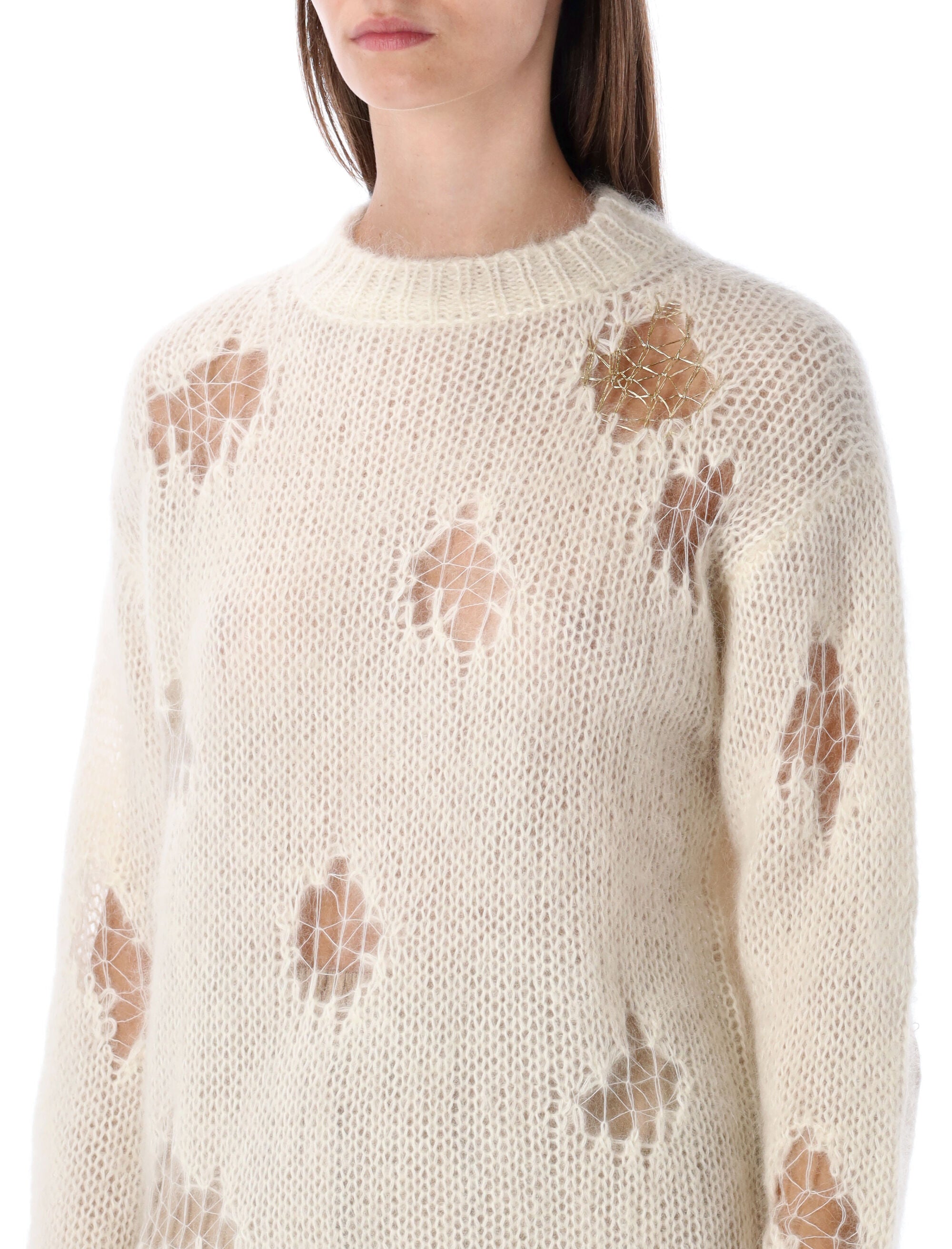 FABIANA FILIPPI Open Knit Mohair Sweater - Size 40