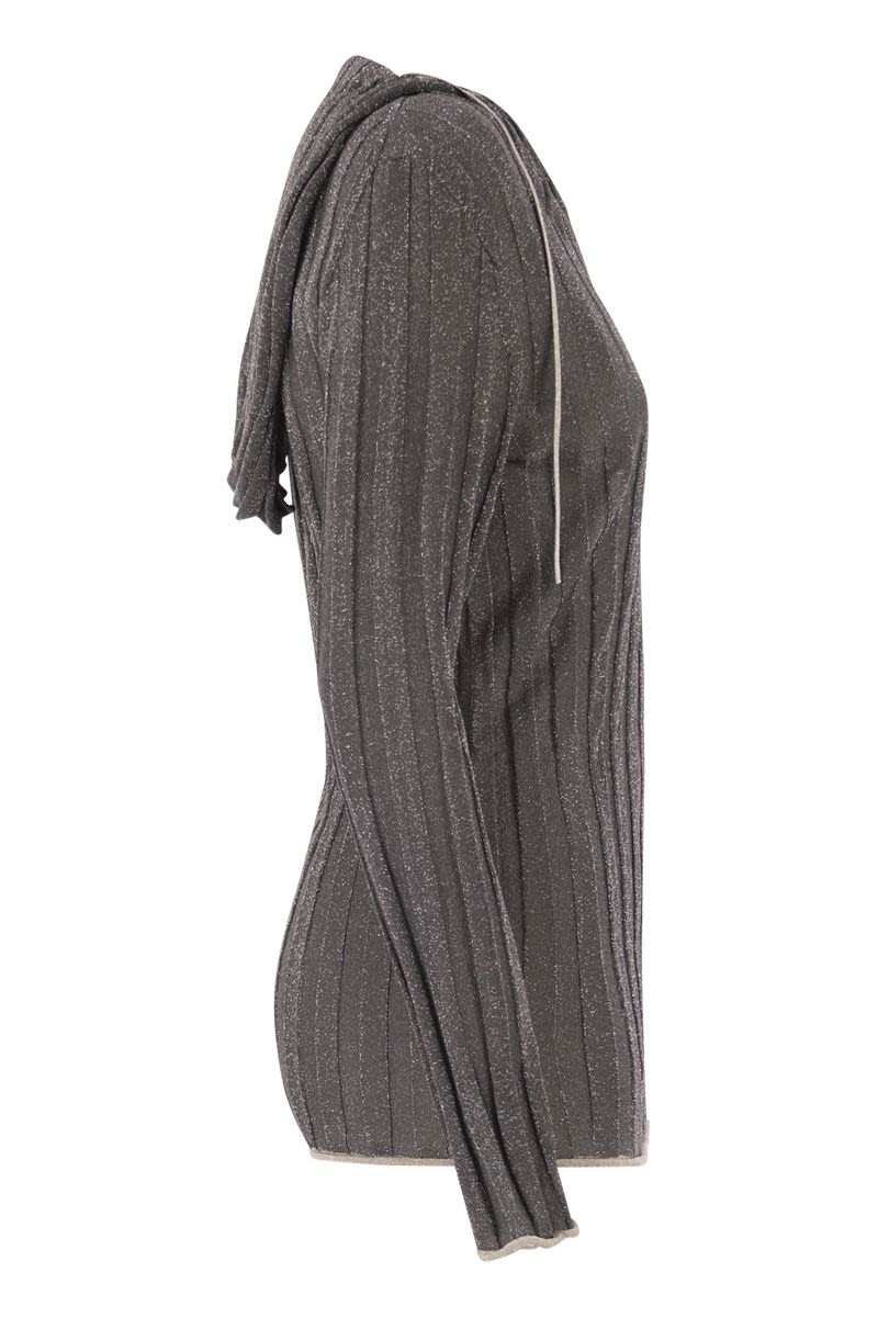 FABIANA FILIPPI Lurex Hooded Jumper - Full Length