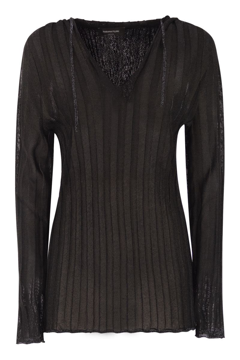 FABIANA FILIPPI Lurex Hooded Jumper
