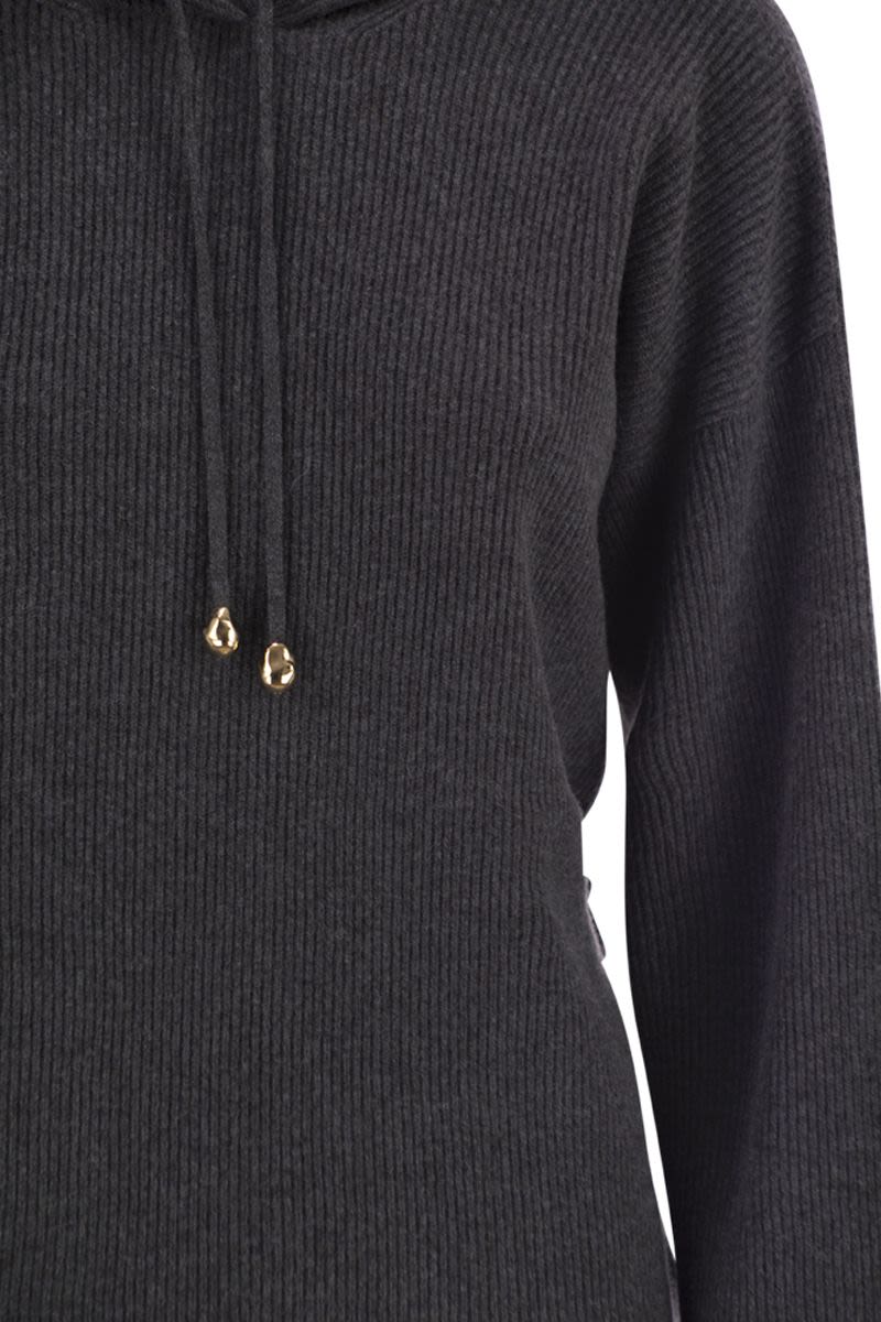 FABIANA FILIPPI Ribbed Hooded Sweater
