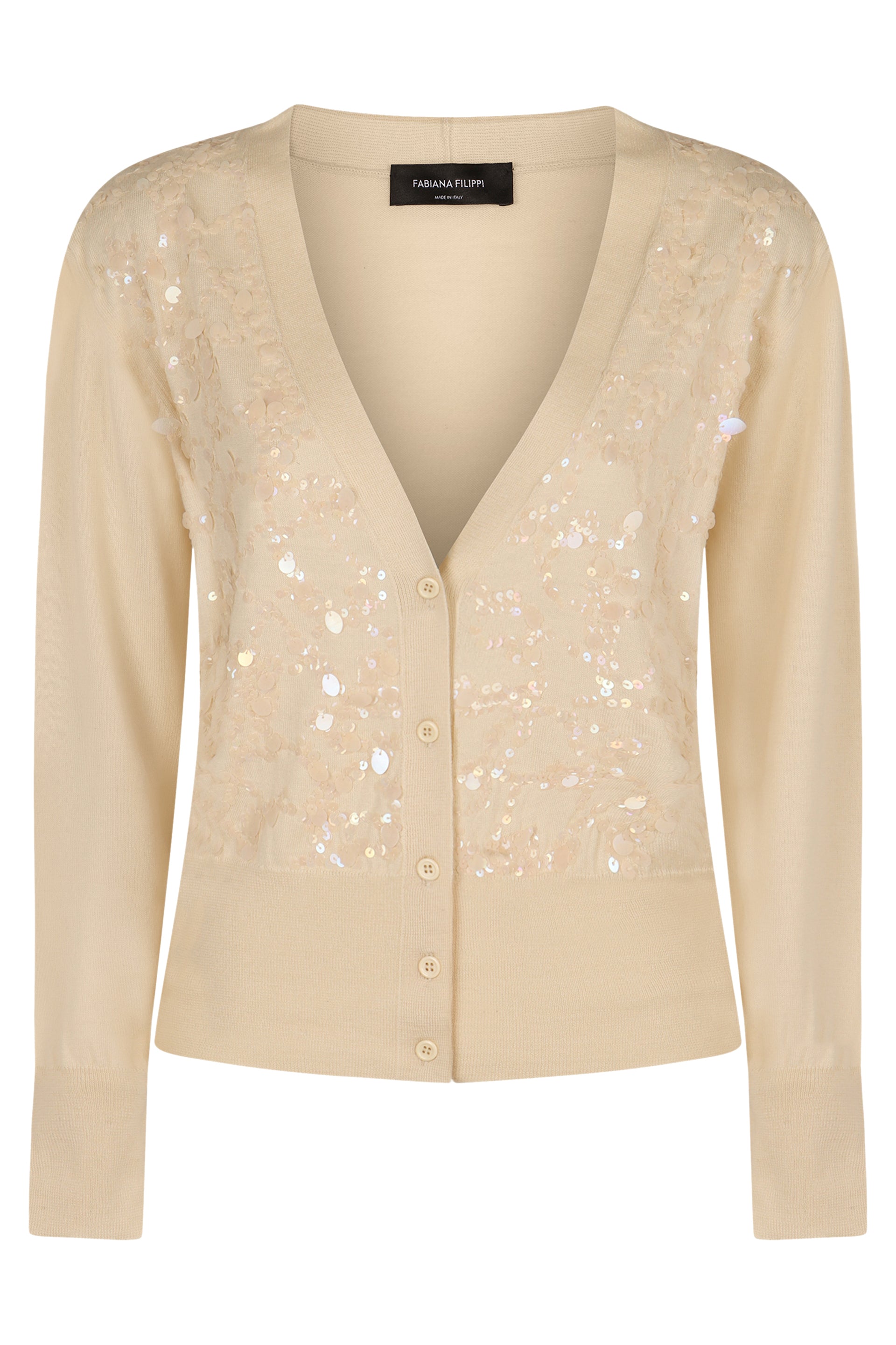 FABIANA FILIPPI Women's Wool Cardigan with Sequin Details
