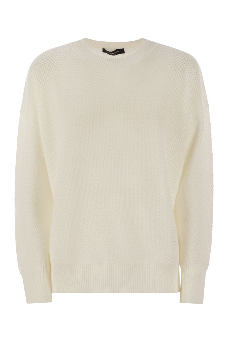FABIANA FILIPPI Crew-Neck Sweater in Wool and Cotton - Over Fit