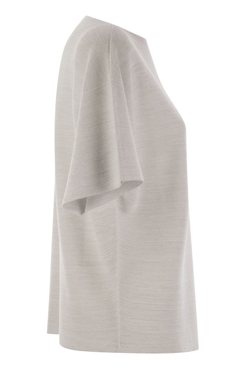 FABIANA FILIPPI Boat-Neck Sweater in Organic Cotton and Lurex