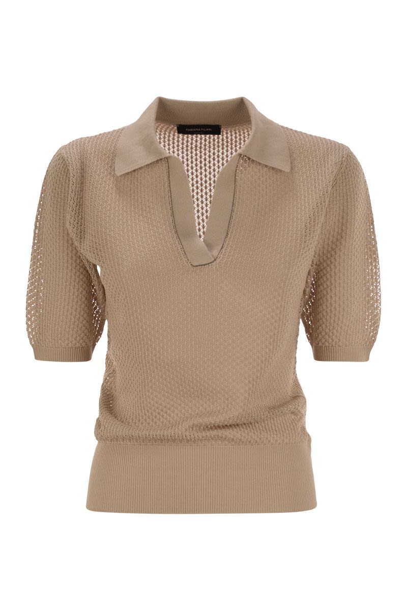 FABIANA FILIPPI Women's Polo Shirt with Diamond Thread