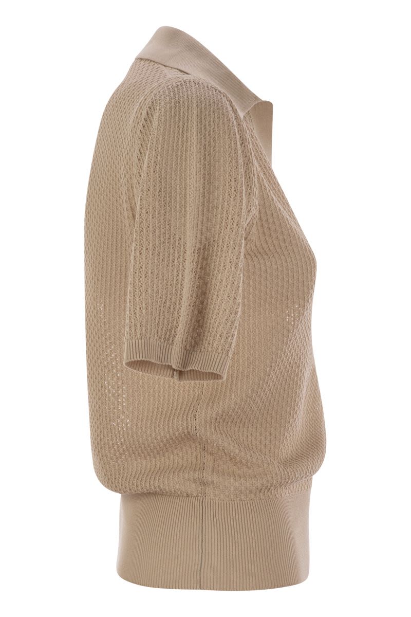 FABIANA FILIPPI Women's Polo Shirt with Diamond Thread