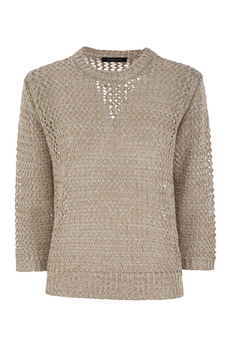 FABIANA FILIPPI 3/4-Sleeve Cotton T-Shirt